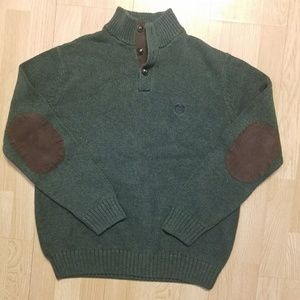 Men's Chaps Knit Sweater with Elbow Patches